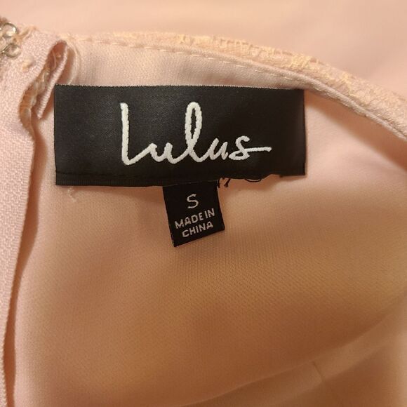 NWT Lulu's In a Fairy Tale Sweetheart Lace Blush Pink Maxi Dress Size Small - Picture 6 of 14